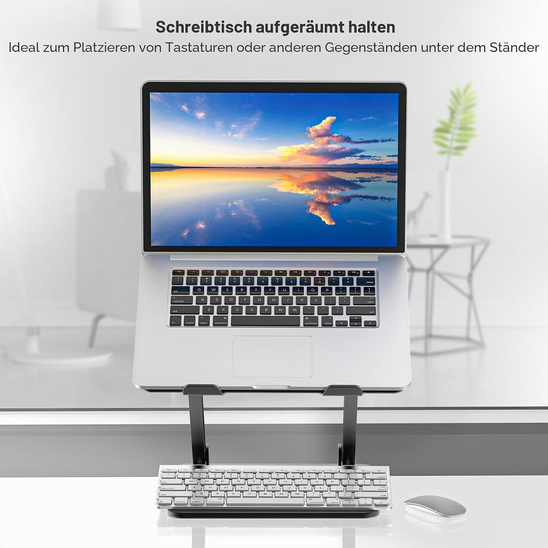 BoYata Laptop Ständer, Mehrwinke mit Lüftungsschlitzen, Verstellbarer Notebook Ständer, Kompatibel f