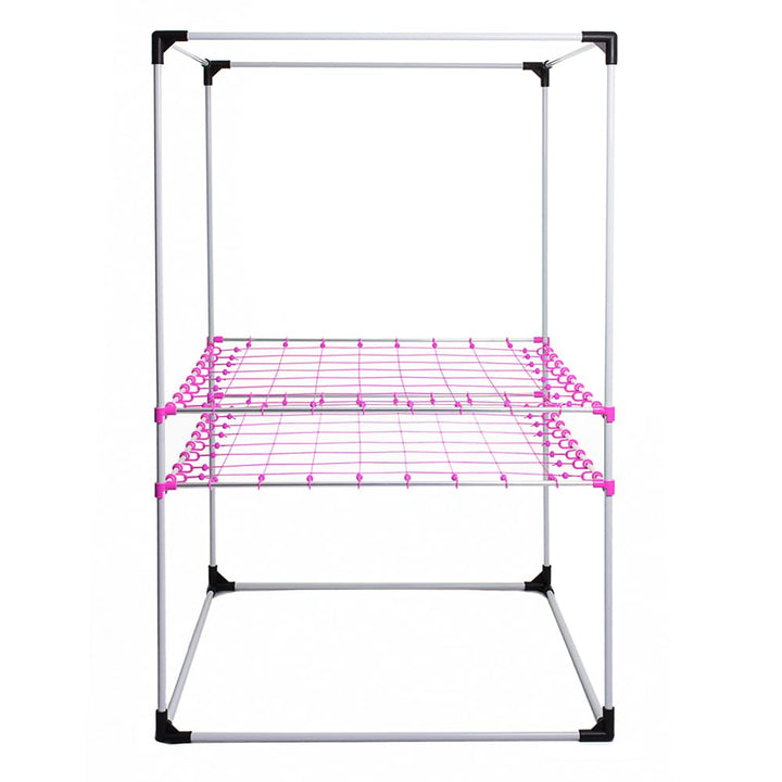 Scrog Netz | 120×120 | 8×8 | Ø 16 | Pink | Growber Betternet – Double Layer | Pflanzenstütznetz für
