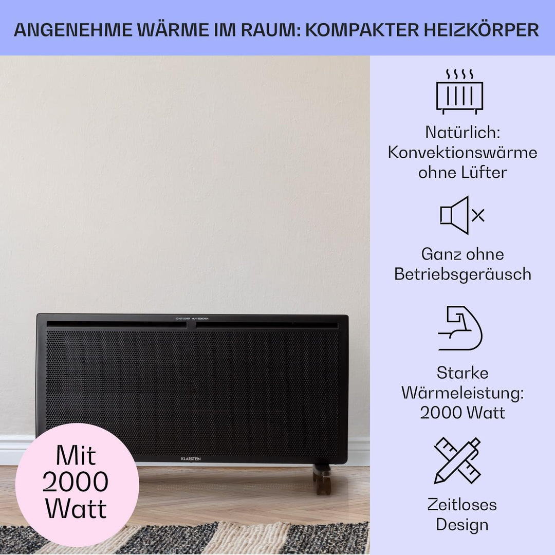 Klarstein Elektroheizung, Konvektor & Infrarotheizung Freistehend, Elektroheizung Energiesparend, Er