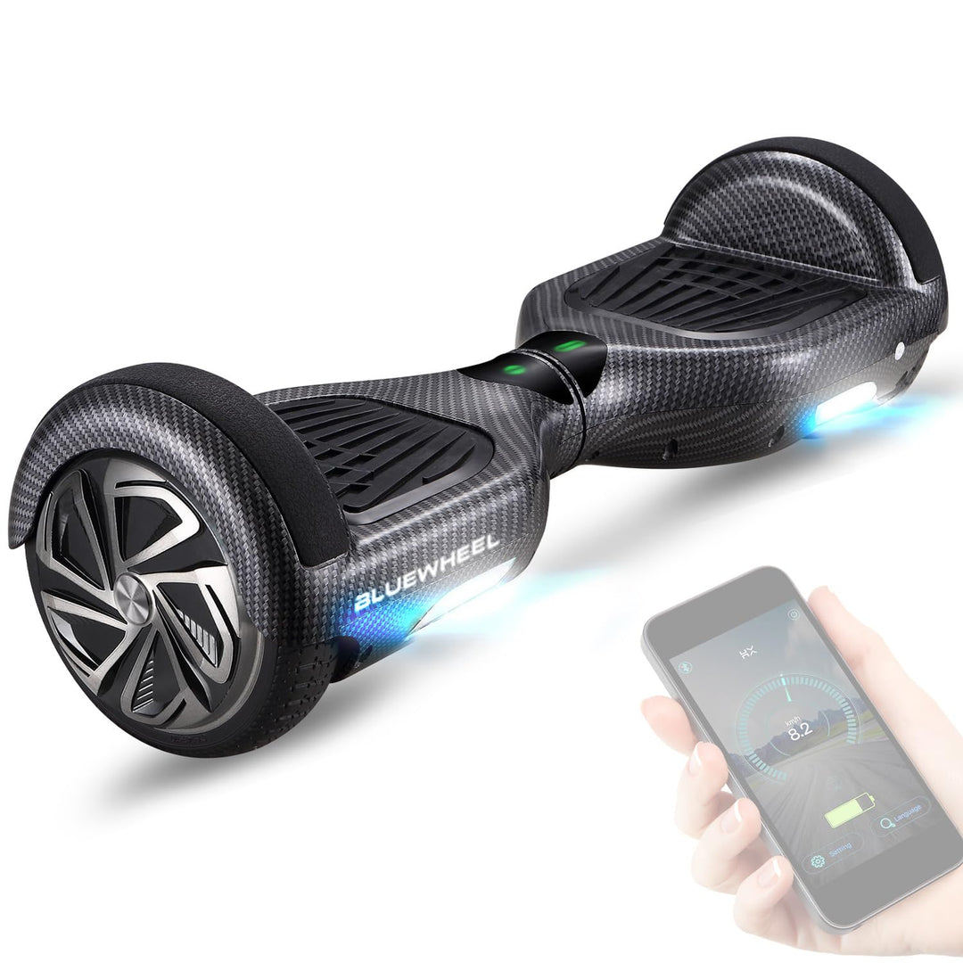 Bluewheel 6,5" Premium Hoverboard HX310s – Elektroboard mit LED, Bluetooth Lautsprecher, starker Dua