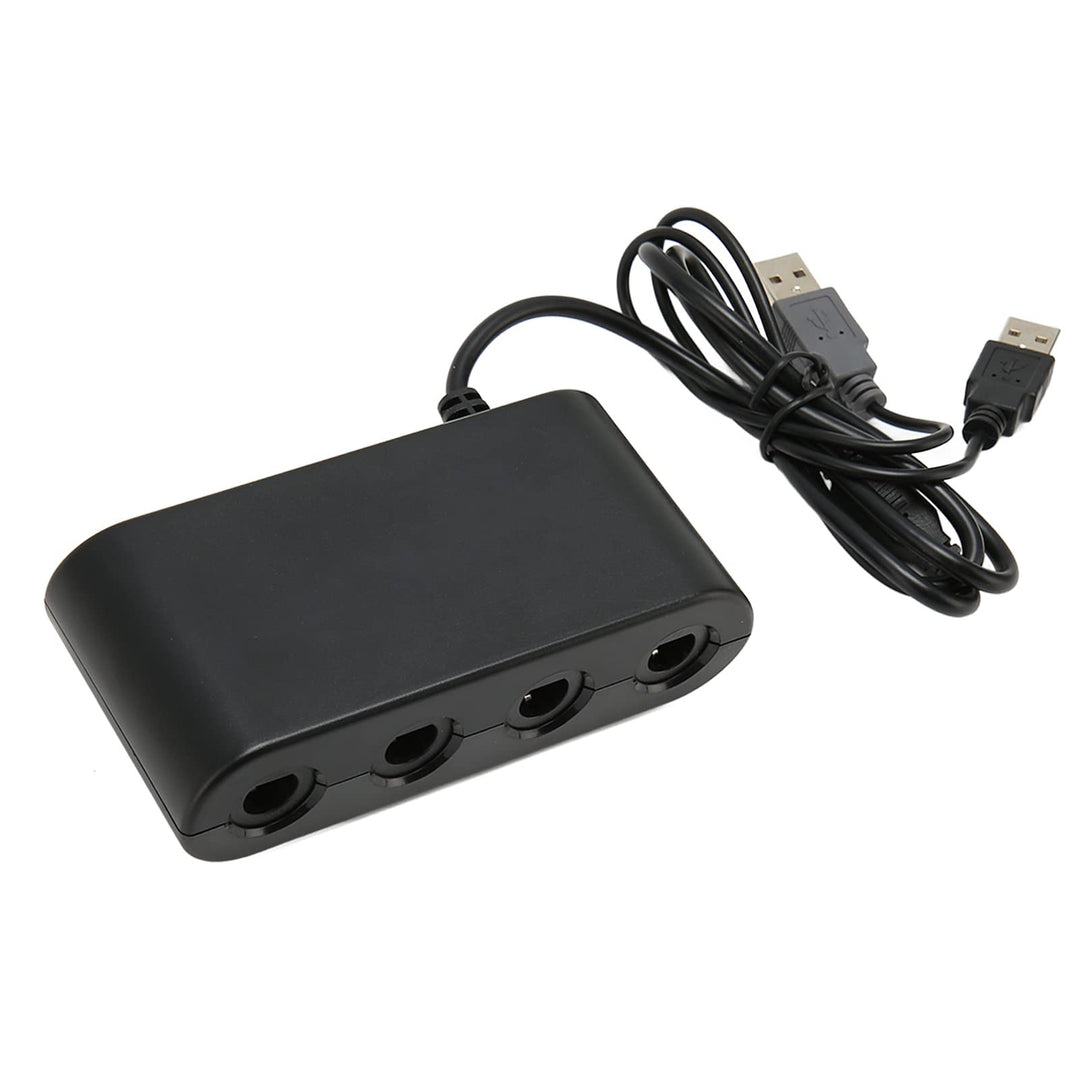 GC Adapter für Switch für Wii U-PC, Tragbarer 3-in-1-GC-Controller-Adapter, 4 Ports, Game-Controller