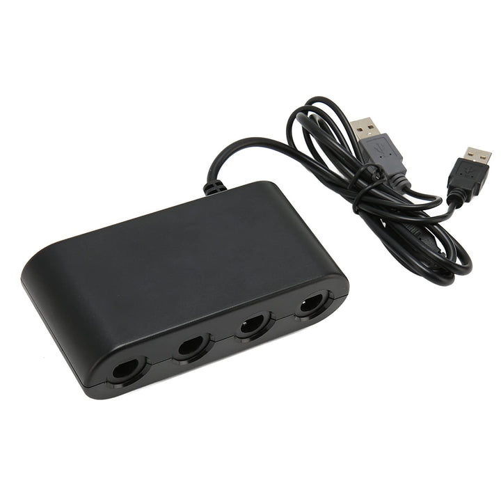GC Adapter für Switch für Wii U-PC, Tragbarer 3-in-1-GC-Controller-Adapter, 4 Ports, Game-Controller