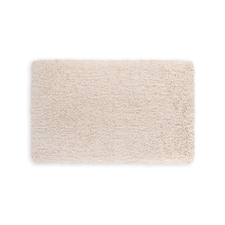WohnDirect Premium Hochflor Badezimmerteppich Creme • Rutschfester & Extra Flauschiger Badvorleger •