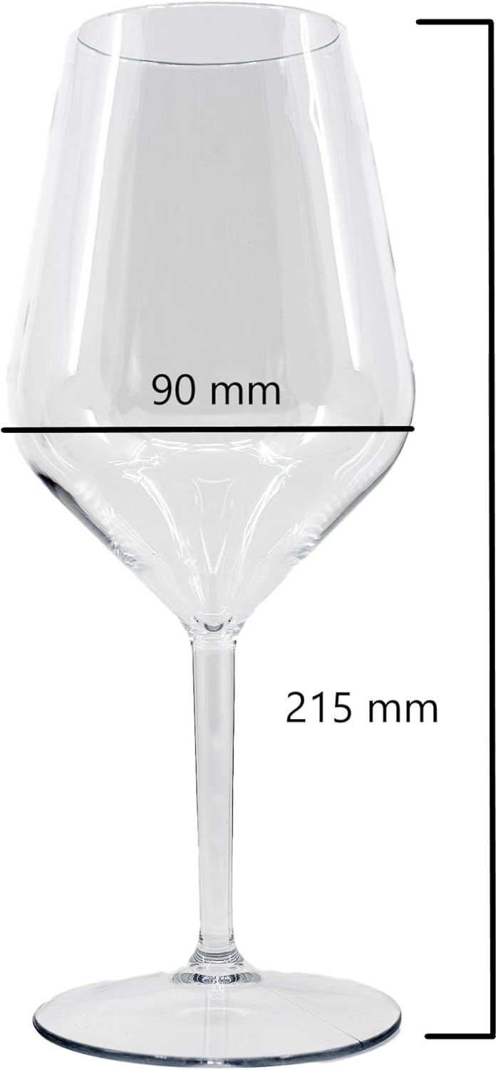 hochwertige Tritan Plastik Weingläser | Unzerbrechliche Mehrweg Rotwein Gläser | Wiederverwendbar un