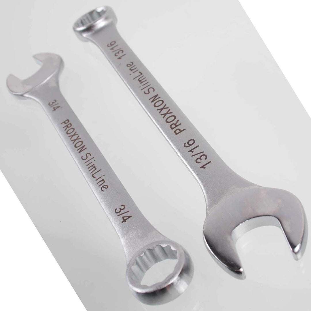 PROXXON 23816 Satz ZOLL Ring-Maulschlüssel 1/4" - 13/16" 12teilig SlimLine Industrial