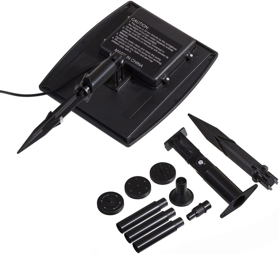 Decdeal Bürstenlose Solar Teichpumpe Solar-Brunnen Wasserpumpe mit Solarpanel 9V 2.5W 200L / H Typ 4