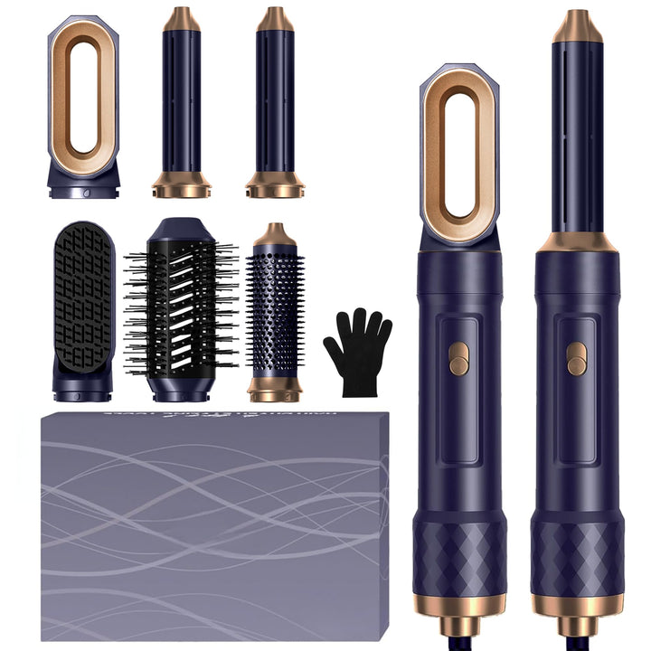 UMIGA Hairstyler 6 in 1 Hairstyler, Multistyler Lockenstab mit Luft Blau Hair Dryer Styler Set, Blau