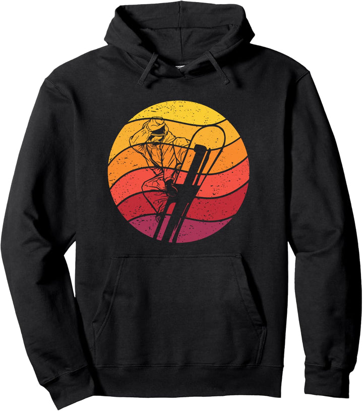 Snowboarding Retro Style Vintage Pullover Hoodie