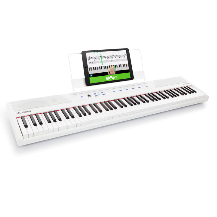 Alesis Recital White - 88-Tasten Einsteiger Digital Piano / E Keyboard mit halbgewichteten Tasten,ei