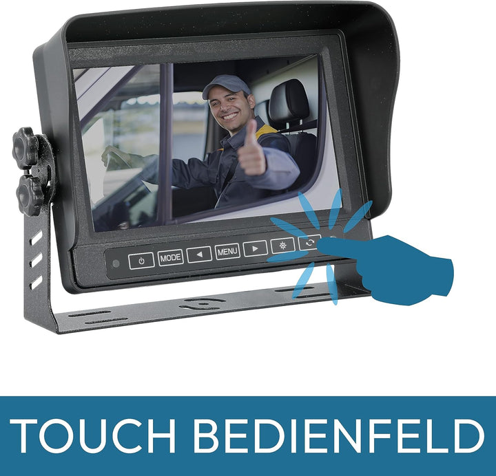 VSG24 Rückfahrkamera 7" Transporter-Set Transit inkl. Kamera, IP54 Spritzwassergeschützter Monitor,
