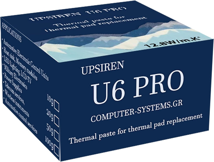 Original UPSIREN U6 PRO 50 g Thermospachtel für VGA-GPU-IC-Prozessor, schnelle Kühlung, Wärmeleitpad