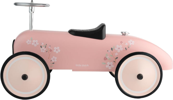 Little Dutch Retro Rutschfahrzeug Auto mit Lenkrad - rosa