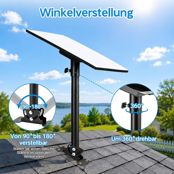 Starlink Halterung, Starlink Mount für Starlink Gen 3 / V3 360° Verstellbare Starlink Gen 3 Halterun
