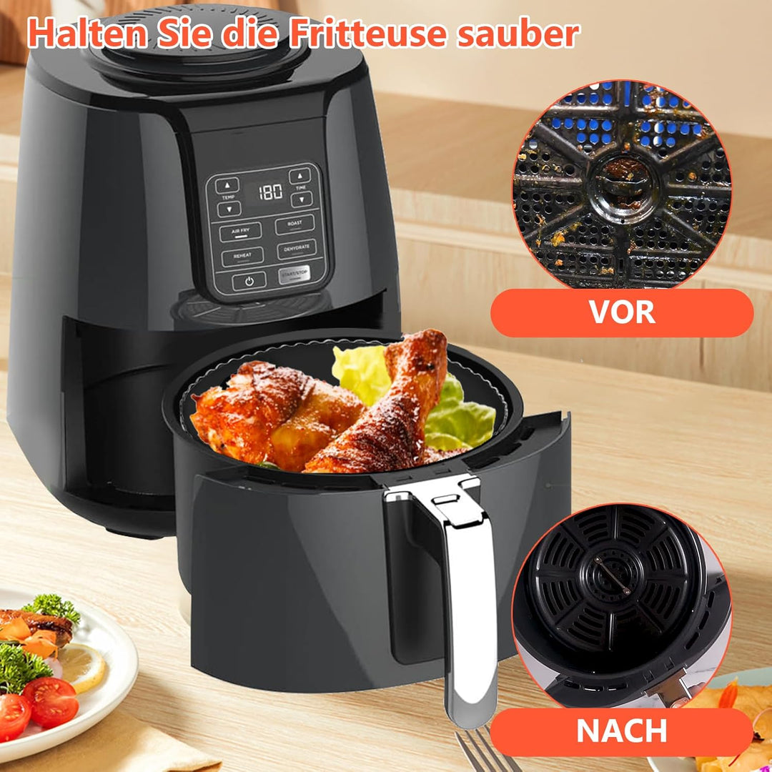 4PCS 19CM Heissluftfritteuse Zubehör - Airfryer Zubehör für Russell Hobbs 4L, Philips 2000-Serie 4,2
