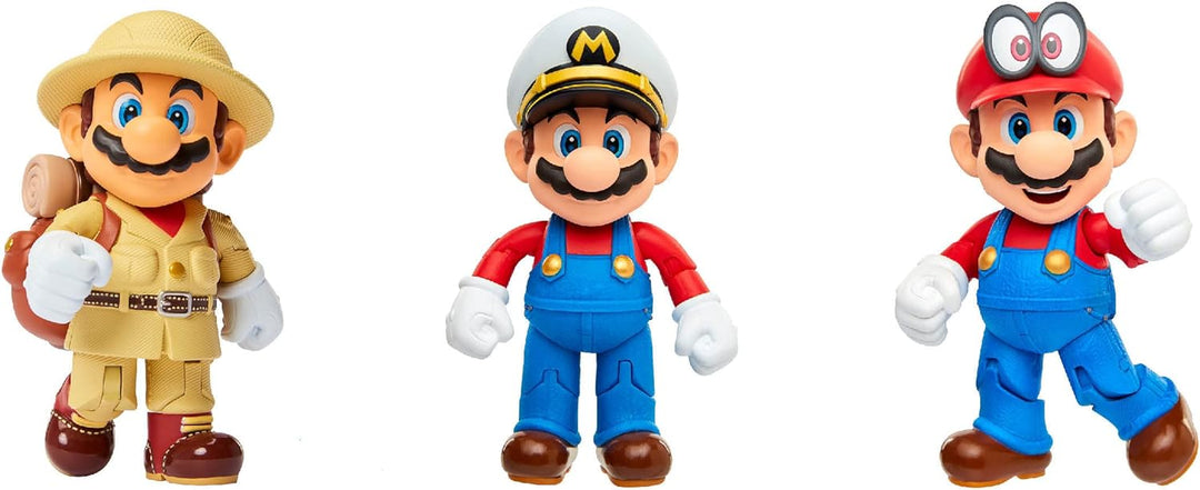 Nintendo SUPER MARIO 406534 Super Mario Odyssey 3er Pack, 10 cm Figuren, Bunt, 10cm