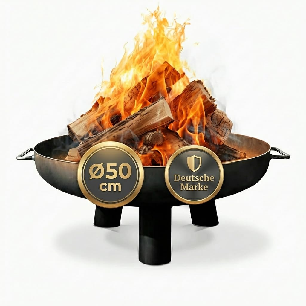 Feuerschalen Feuerschale Ø 50 cm - Feuerstelle für den Garten, Terrasse und Balkon, Feuertonne und F