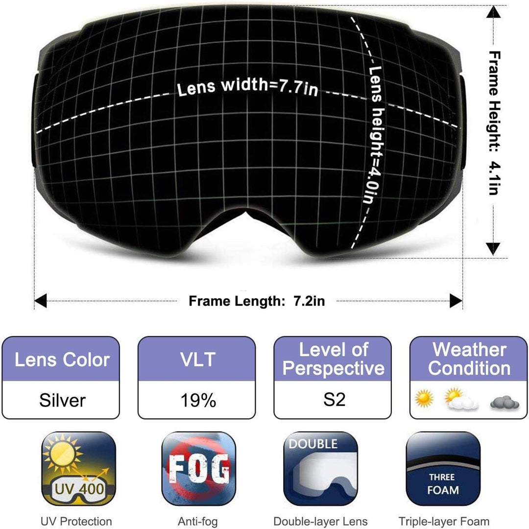 OhO Camera Ski Goggles, 4K Camera Snowboard Goggles with Adjusted View of Camera Recroding No Wifi-m