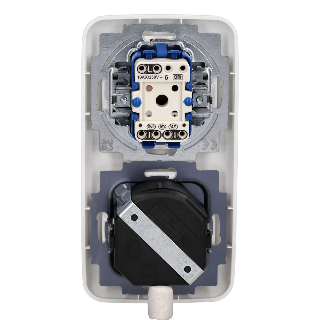 LED Dimmer Komplett-Set BUSCH JÄGER, LED-Drehdimmer -alpinweiss- -Reflex SI- neues Modell 6523-U 102