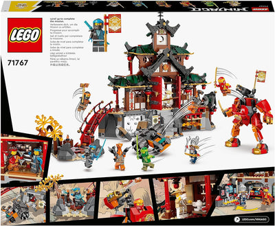 LEGO 71767 NINJAGO Ninja-Dojotempel Meister des Spinjitzu, Gebäude-Set mit Lloyd, Kai und Schlangen-