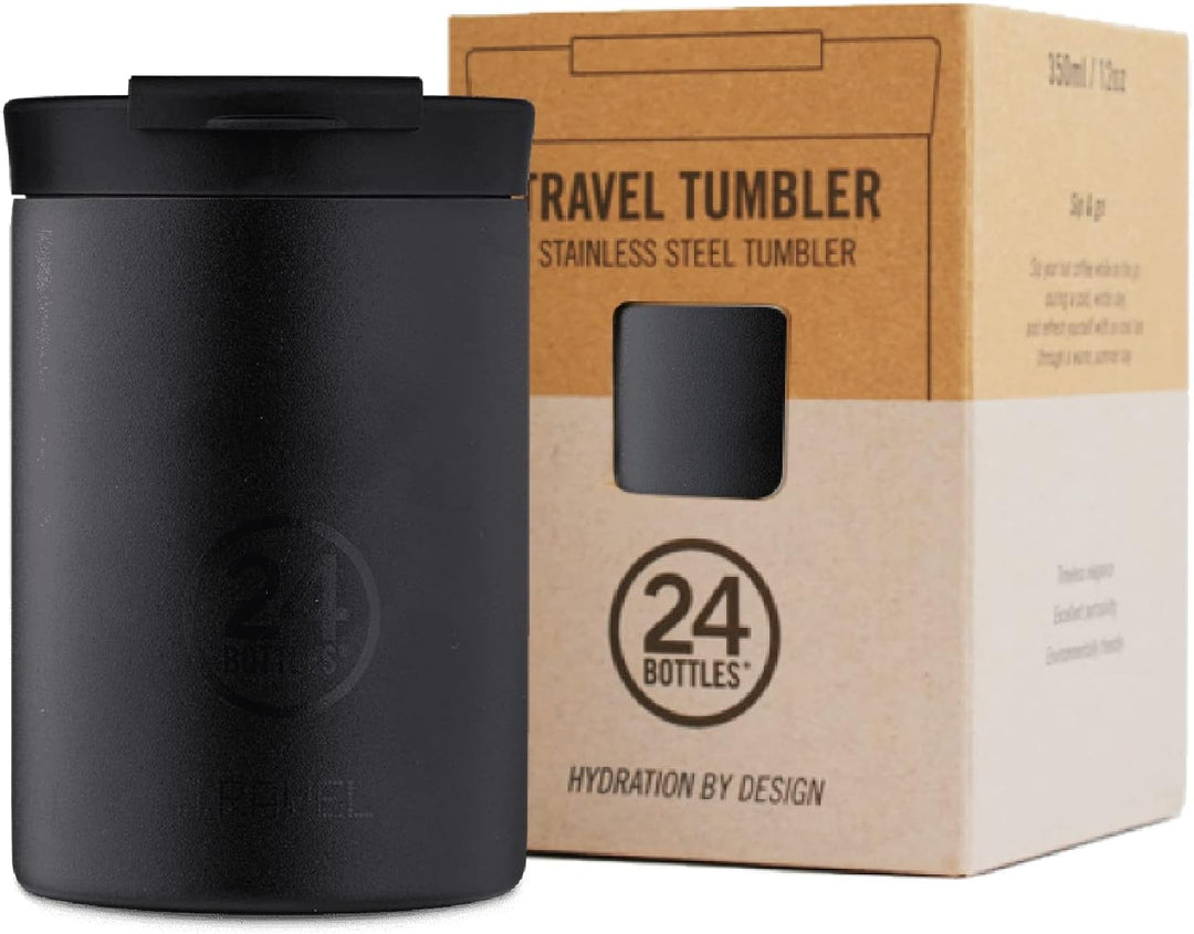 24Bottles Travel Tumbler - Reise- und Büro-Thermobecher 350ml/600ml, 100% Luftdicht für Kaffee und T