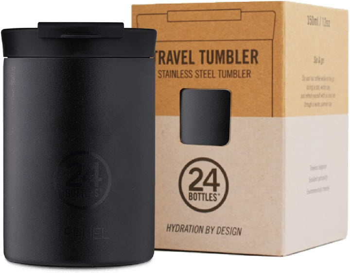 24Bottles Travel Tumbler - Reise- und Büro-Thermobecher 350ml/600ml, 100% Luftdicht für Kaffee und T
