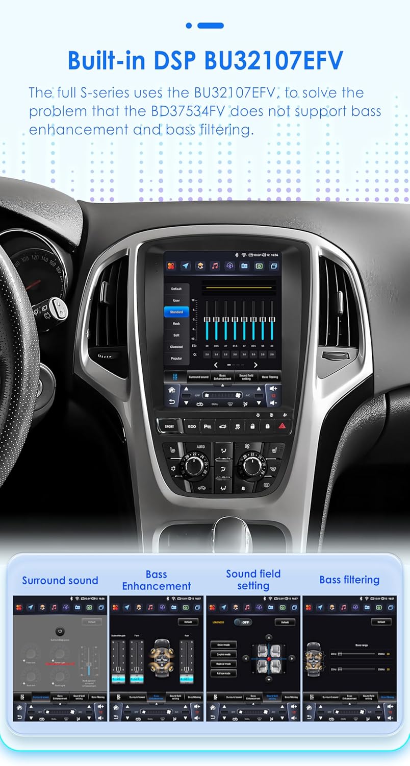 Android 13 Autoradio 9.7 Zoll Touchscreen 8-Kern Für Opel Astra J/Vauxhall Buick Verano 2009-2015 Wi