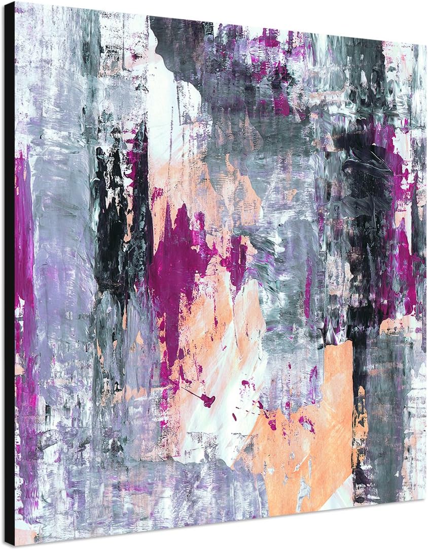 Paul Sinus Art Modernes Wandbild Abstrakt006_60x60cm Abstrakte Kunst Kunstdruck auf Leinwand Zeitlos