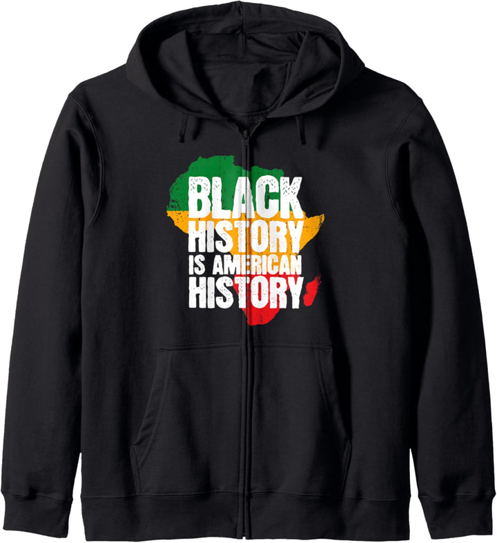 Black History Is American History Month Africa Silhouette Kapuzenjacke
