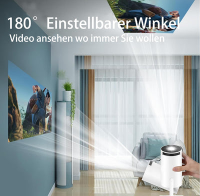 WOOPKER Beamer 4K Heimkino Mini HD Projektor Kurzdistanz, WiFi6 und Bluetooth 5.0 mit Android OS 11.