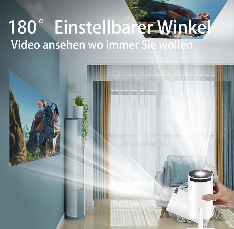 WOOPKER Beamer 4K Heimkino Mini HD Projektor Kurzdistanz, WiFi6 und Bluetooth 5.0 mit Android OS 11.