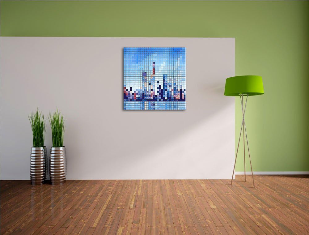 Matrix Los Angeles, Format: 70x70 auf Leinwand, XXL riesige Bilder fertig gerahmt mit Keilrahmen, Ku