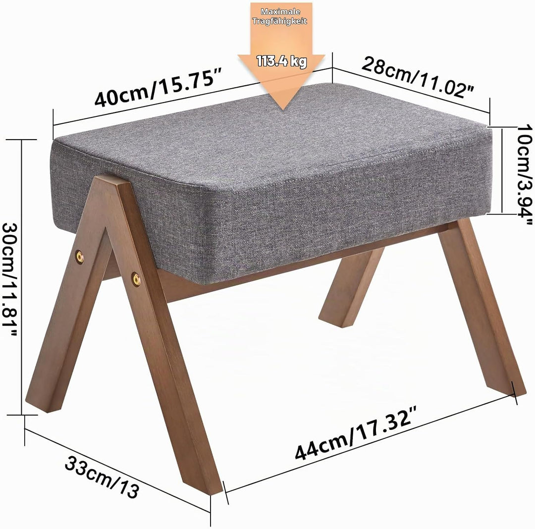 YMYNY Fusshocker, Ottoman klein, Schuhe Wechselhocker, Hilfsfusshocker, Typ A Moderner Stabiler Holz