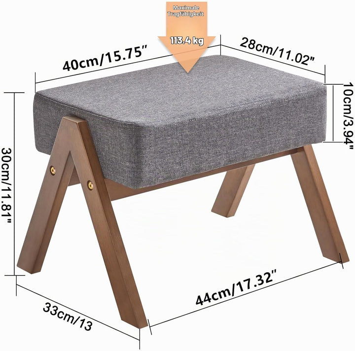 YMYNY Fusshocker, Ottoman klein, Schuhe Wechselhocker, Hilfsfusshocker, Typ A Moderner Stabiler Holz