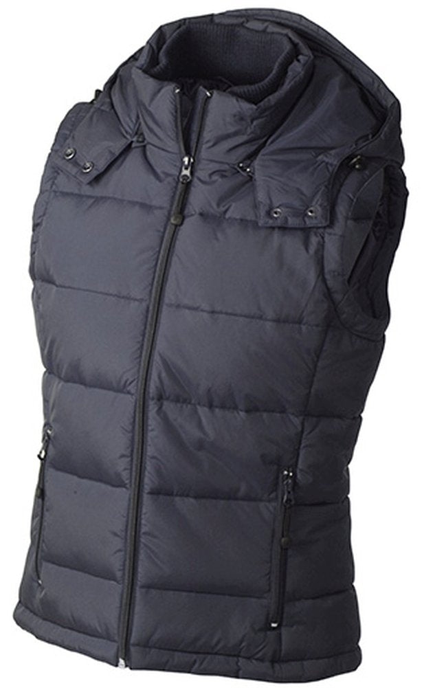 Modische Damen-Steppweste mit abnehmbarer Kapuze Damen marineblau XL (Brustumfang:114cm)