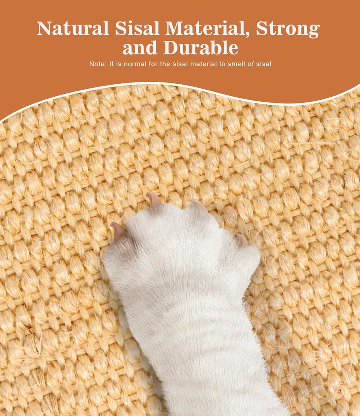 3 Kratzteppiche für Katzen, 50 × 25 cm, natürlicher Sisal, für Sofa und Möbel, Primary Color