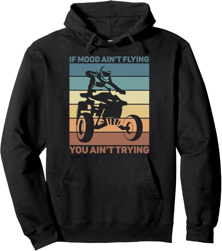 Quad ATV Lustige Stimmung Fliegen Offroad Vintage Pullover Hoodie