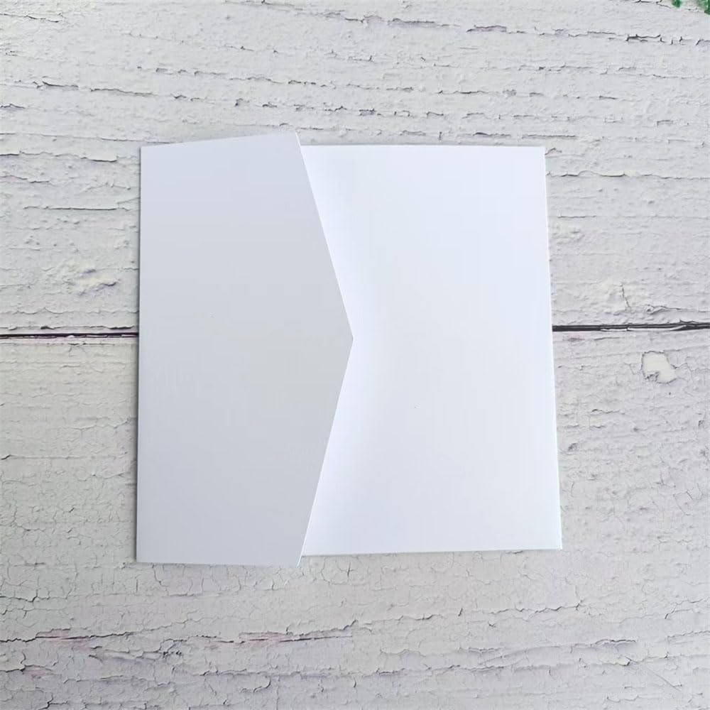 MillaSaw Hochzeitseinladungskarte, matt, Weiss, 15 x 15 cm, 25 Stück (mattes Weiss), mattes Weiß
