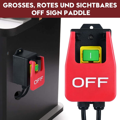 220V Einphasige Ein Aus Schalter, Briidea Sicherheitsschalter Nullspannungsschalter mit Steckdose, M