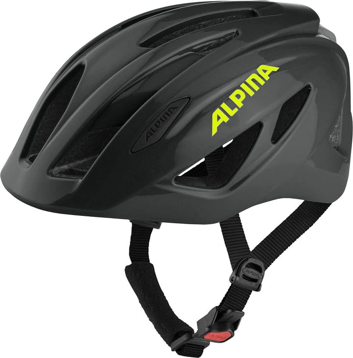 ALPINA PICO FLASH - Beleuchteter, Leichter & Bruchfester Fahrradhelm Mit Fliegennetz Für Kinder blac