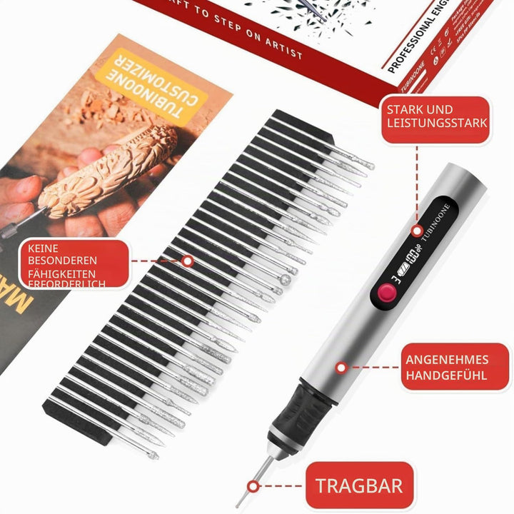 Gravierstift, ultimativer kabelloser tragbarer Gravierer für Künstler und Heimwerker – Gravieren Sie