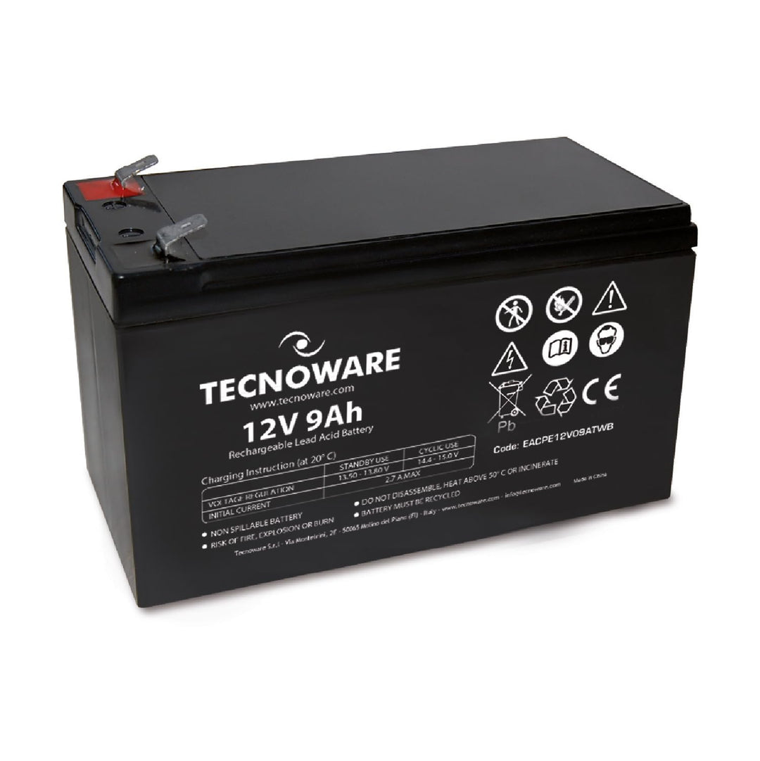 Tecnoware Power Systems - Ersatzbatterie für USV, Videoüberwachungs- und Alarmsysteme, 12V Spannung,
