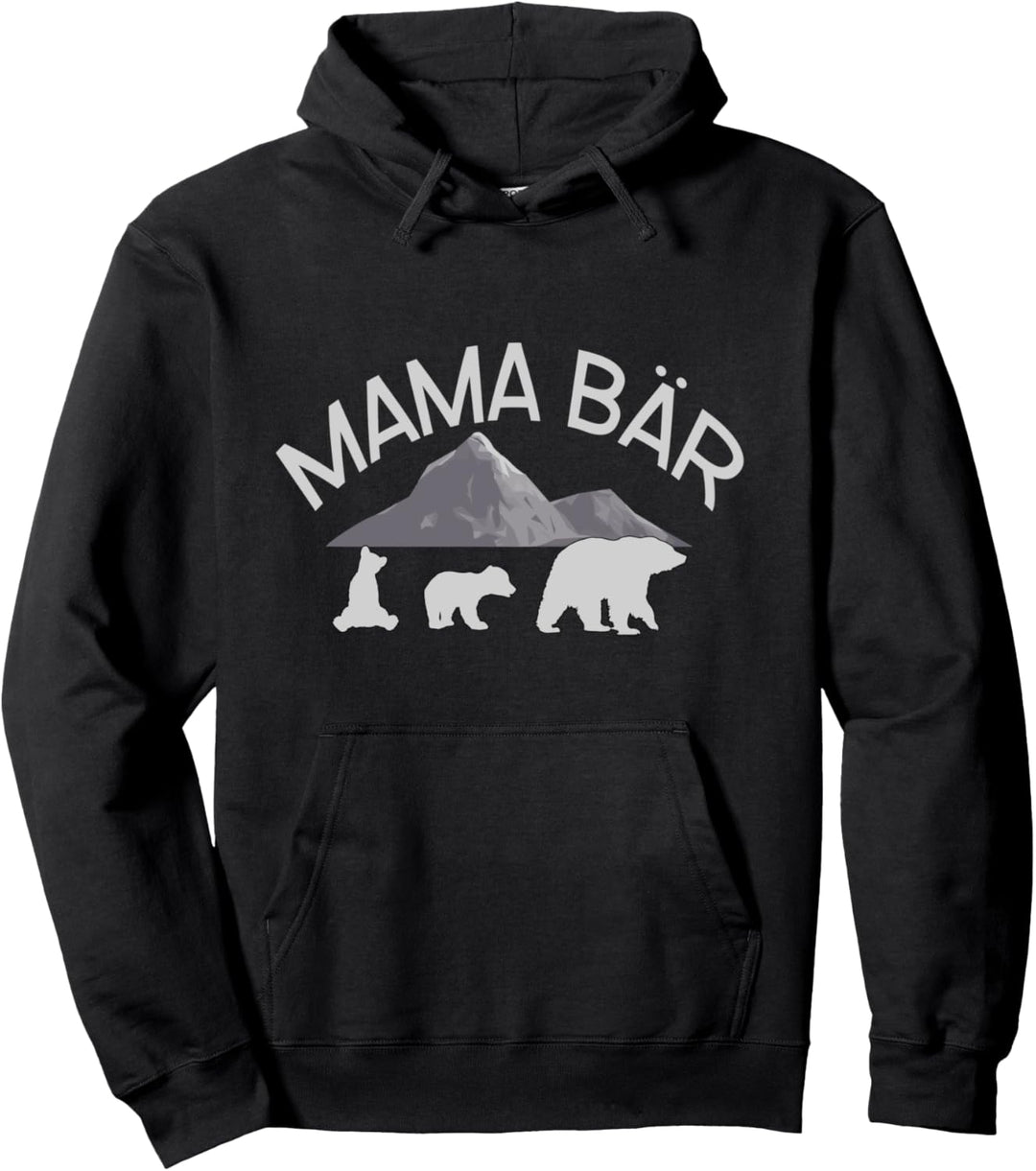 Mama Bär Mit 2 Jungen Mond Sterne - Muttertag Pullover Hoodie