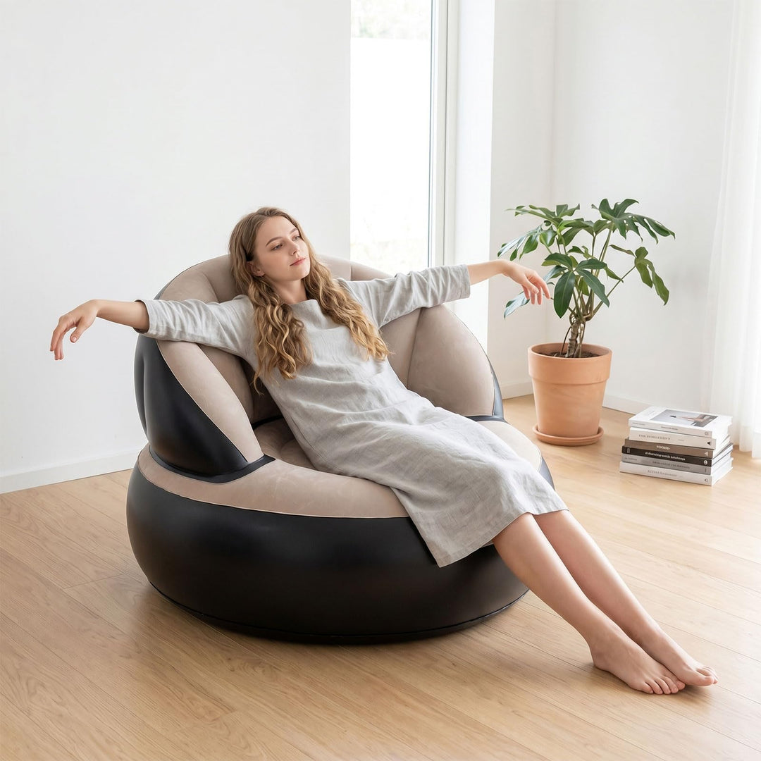 Aufblasbares Sofa in Muschelform, Aufblasbarer Stuhl Leicht zu Reinigen, Verhindert Luftlecks, Beflo