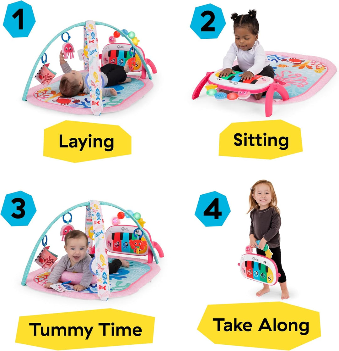 Baby Einstein Ocean Explorers 4-in-1 Spielbogen Baby Spielmatte mit Kick Piano, Musik- & Sprachförde