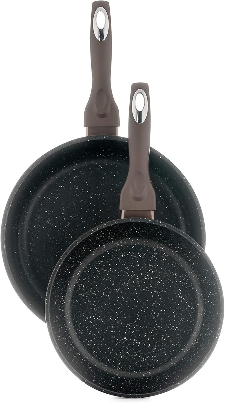 DMS® 15-teilig Induktion Kochgeschirr Kochset Töpfe Pfannen Bratpfanne Kasserolle Suppentopf Glasdec