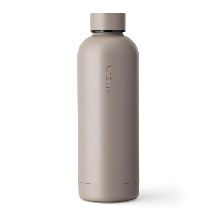 Vinsun Trinkflasche Edelstahl 500ml - auslaufsicher, Kohlensäure geeignet, BPA frei - doppelwandig i