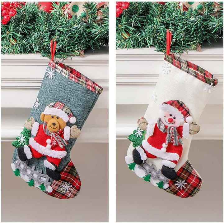Nikolausstrumpf 31cm Gross 4er Set Weihnachtsstrumpf Nikolausstiefel Weihnachtssocken Kamin Christma