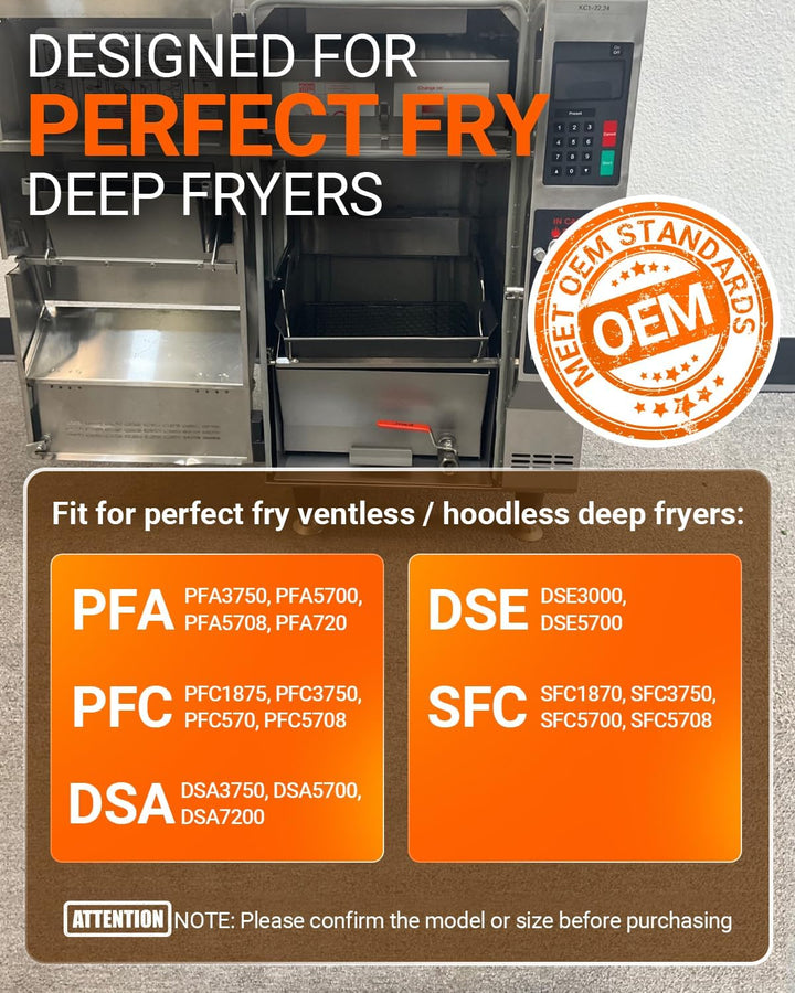 Ersatz für Perfect Fry Filter 83543, 2-stufiger Luftfilter 2FK001, passend für entlüftungslose/haube