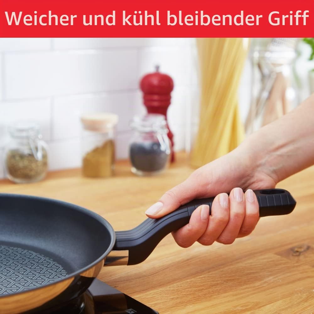 Tefal Comfort Max 26 cm Bratpfanne, Premium Edelstahl, Thermo-Spot Temperaturanzeige, Antihaftbeschi