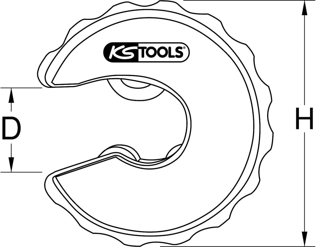 KS Tools 104.2022 Kupferrohr Ratschen-Rohrabschneider, 22mm